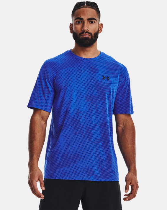 Men's UA Training Vent Jacquard Short Sleeve, Blue, pdpMainDesktop image number 0